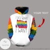 I Do What I Want Cat LGBT Personalized Name Hoodie