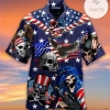 Independence Day Hawaii Shirt Eagle Patriotic Skull American Flag Hawaiian Shirt Adult Full Print