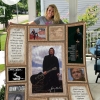 Johnny Cash With His Guitar Picture In Frame Quilt Blanket