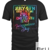 Juneteenth Day Free 1776 July 4th Black African Tie Dye Afro T-shirt