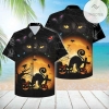 Just Give Me A Cat Black Cat Eyes Halloween Black Orange Unisex Hawaiian Shirts
