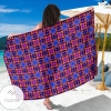 Kaleidoscope Purple Orange Print Design Sarong Womens Swimsuit Hawaiian Pareo Beach Wrap