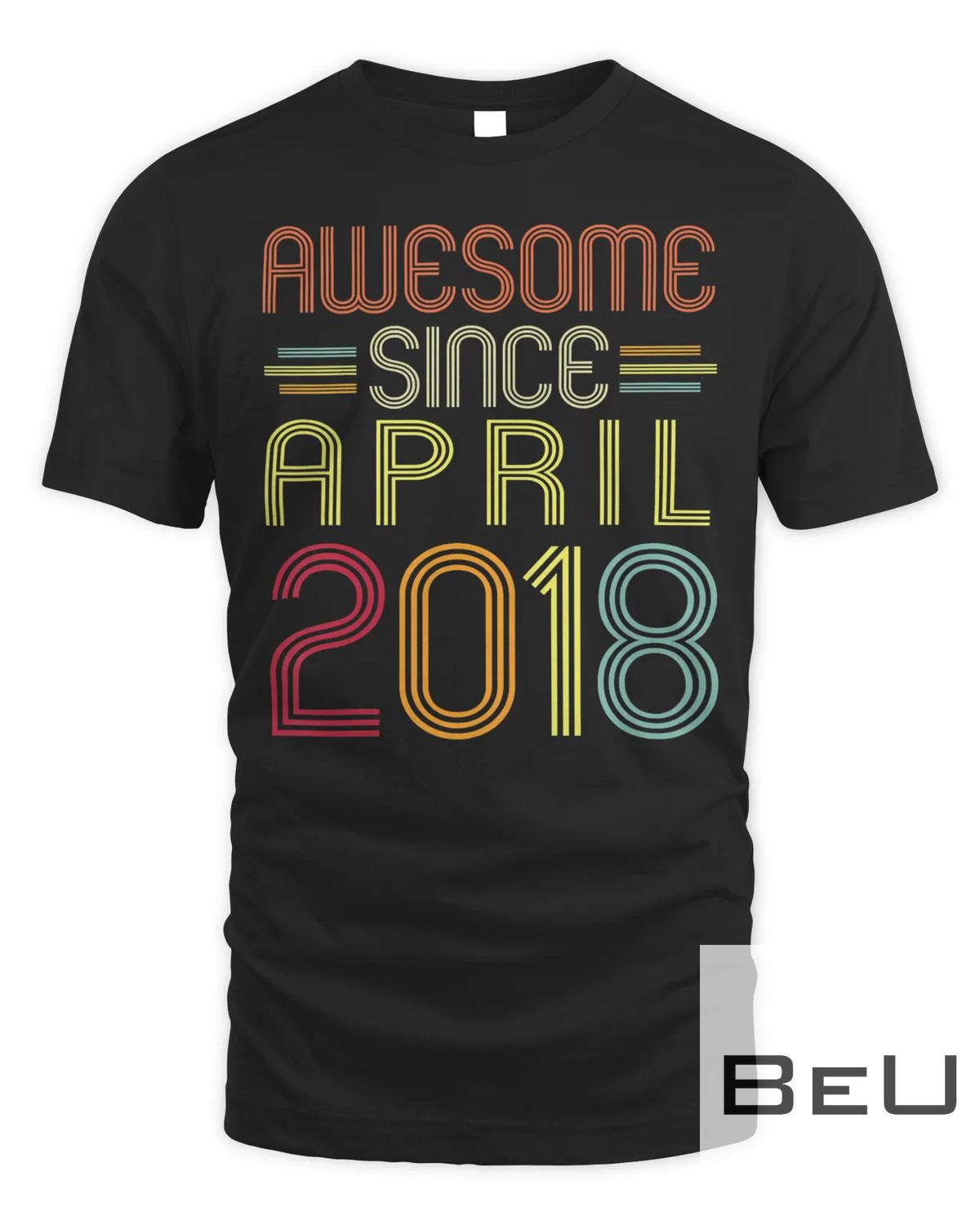 Kids 4th Birthday Gifts Awesome Since April 2018 4 Years Old T-shirt