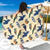 Kingfisher Bird Pattern Print Sarong Kingfisher Bird Hawaiian Pareo Beach Wrap