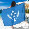 Kosrae Sarong Flag Of Kosrae Hawaiian Pareo Beach Wrap