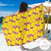 Lemon Pattern Print Sarong Womens Swimsuit Hawaiian Pareo Beach Wrap