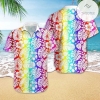 Lgbt Hawaii Shirt Lgbt Rainbow Color Tropical Floral Hawaiian Aloha Shirt