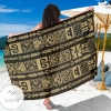 Mayan Pattern Print Sarong Mayan Hawaiian Pareo Beach Wrap