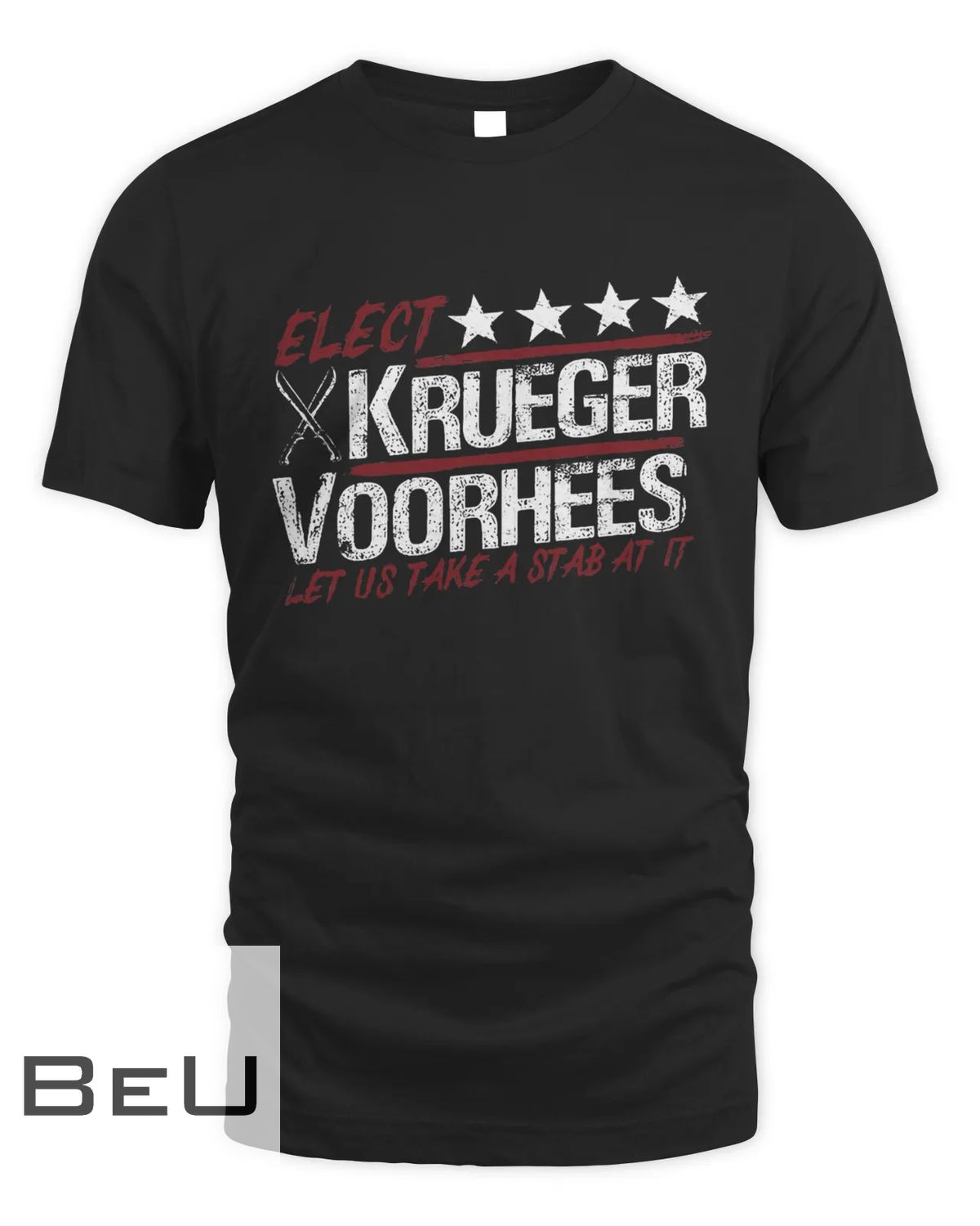 Mens Elect Krueger Voorhees Let Us Take A Stab At It T-shirt