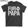 Mens Funny Fur Papa Pet Lover Dog Dad Fathers Day T-shirt
