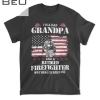 Mens I M A Dad Grandpa And Retired Firefighter Fathers Day Tshirt T-shirt