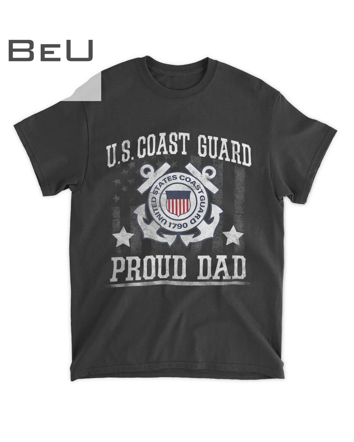 Mens Proud Dad Us Coast Guard Uscg T-shirt