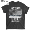 Mens Proud Navy Dad I Raised My Hero Tshirt Gift T-shirt