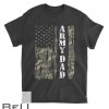 Mens Vintage Us Flag Army Dad Veteran Father Father S Day Gift T-shirt