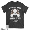 Mens World S Best Shih Tzu Dad Dog Owner T-shirt