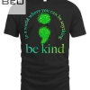 Mental Health Awareness Be Kind Green Butterfly Semicolon T-shirt