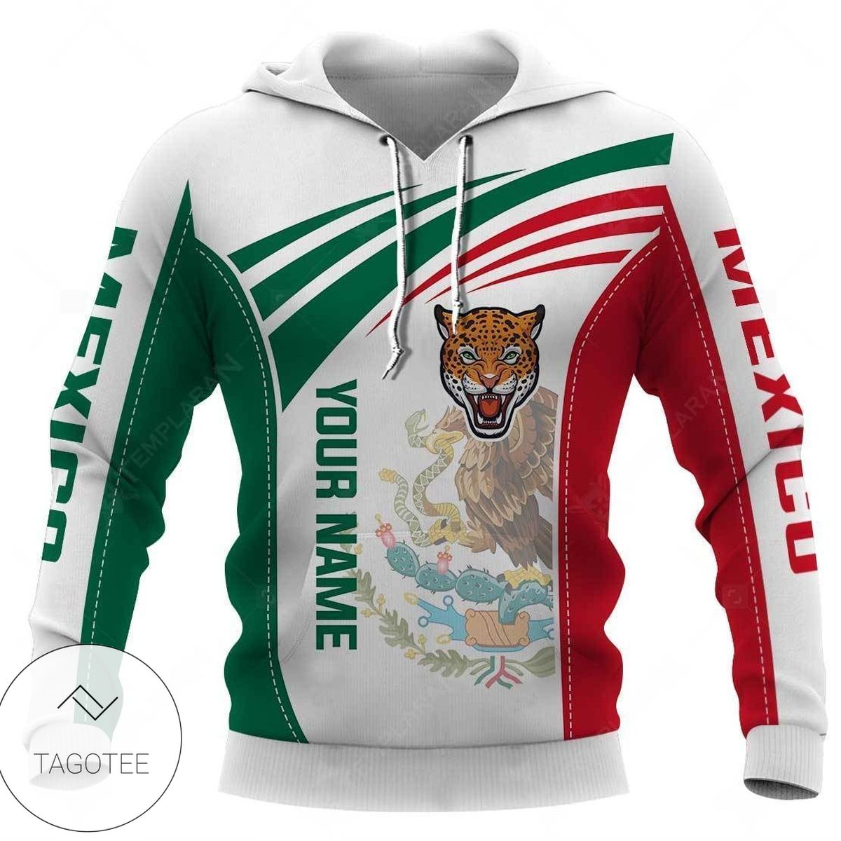 Mexico Coat Of Arms Personalized Name Hoodie