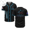 Miami Marlins Black Jersey - Premium Jersey Shirt - Custom Name Jersey - Mlb Jersey