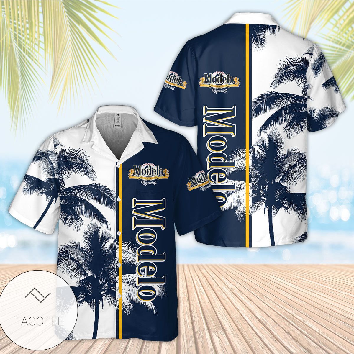 Modelo Palm Hawaiian Shirt