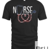 Nurse 4th Of July American Flag Stethoscope Registered RN T-shirt