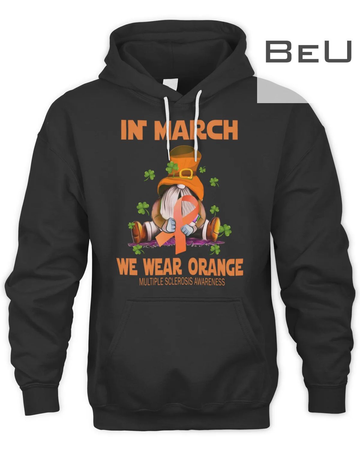 Official 876 Gnome In March We Wear Orange Multiple Sclerosis Awareness T-shirt