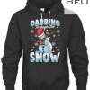 Official 919 Dabbing Through The Snow Snowman Funny Christmas T-shirt