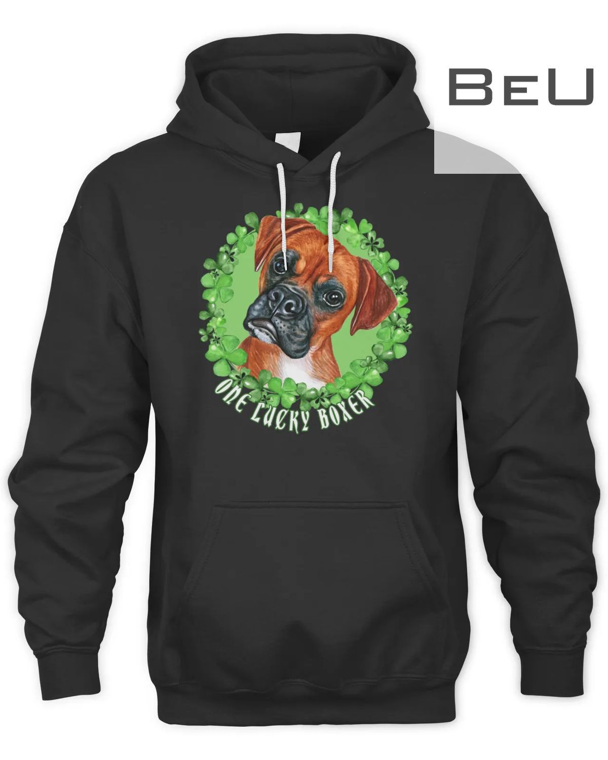 One Lucky Boxer Funny St. Patrick Dog T-shirt