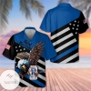 Pabst Blue Ribbon Eagle US Flag Hawaiian Shirt