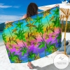 Palm Tree Rainbow Pattern Sarong Womens Swimsuit Hawaiian Pareo Beach Wrap