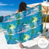 Palm Tree Womens Swimsuit Hawaiian Pareo Beach Wrap