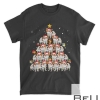 Papillon Santa Dog Christmas Tree Pajama Xmas Lights Holiday T-shirt