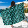 Peace Sign Themed Design Print Sarong Womens Swimsuit Hawaiian Pareo Beach Wrap