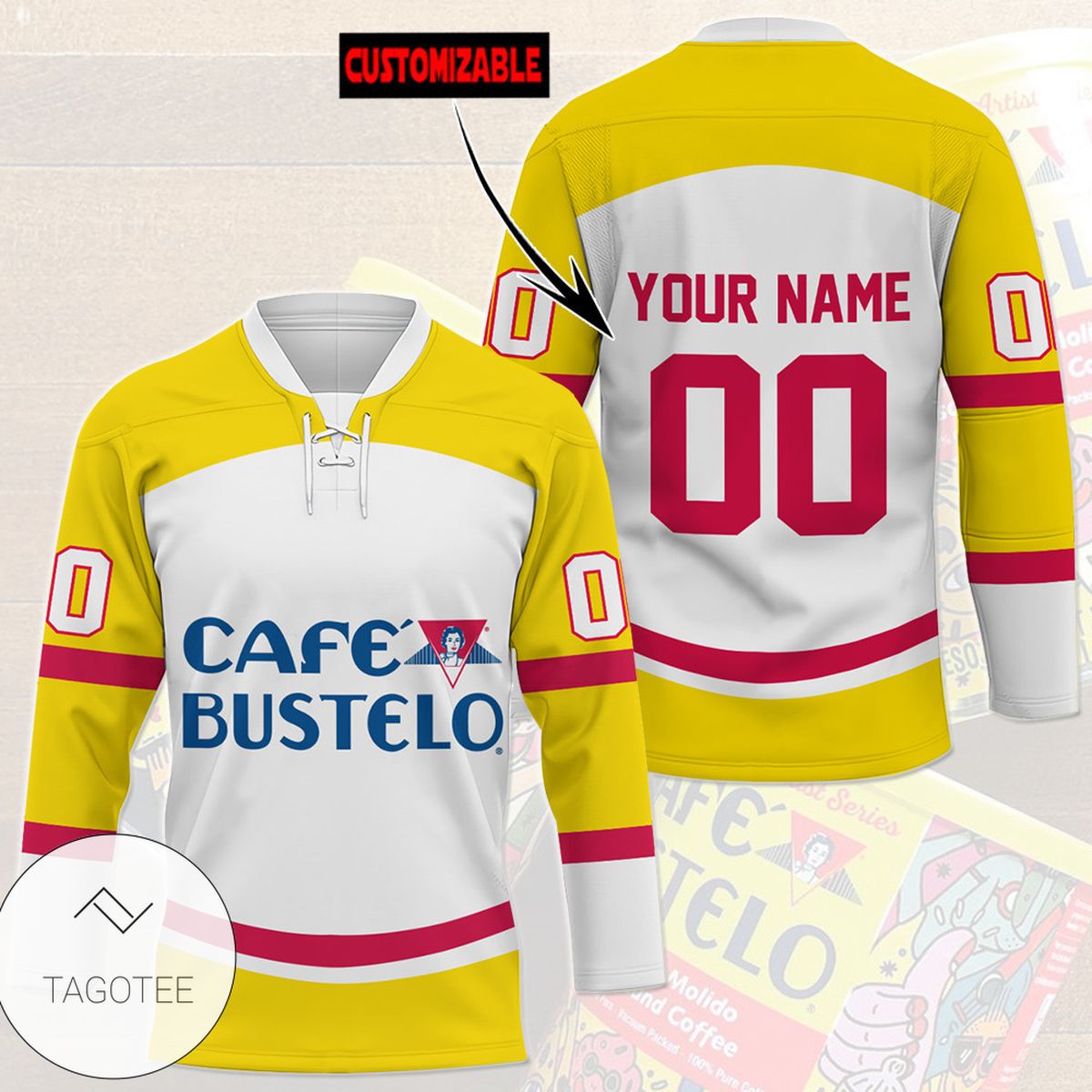 Personalized Cafe Bustelo Custom Hockey Jersey