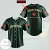 Personalized Jameson Irish Whiskey Green Baseball Jersey