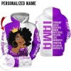 Personalized Name February Girl Melanin Queen Personalized Name Hoodie