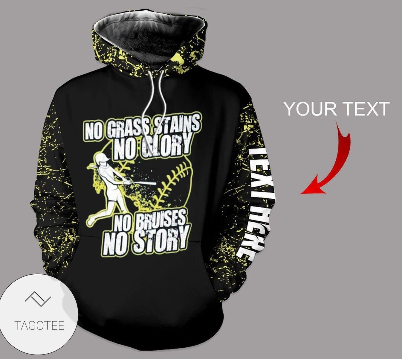 Personalized Name No Grass Stains No Glory No Bruises No Story Hoodie