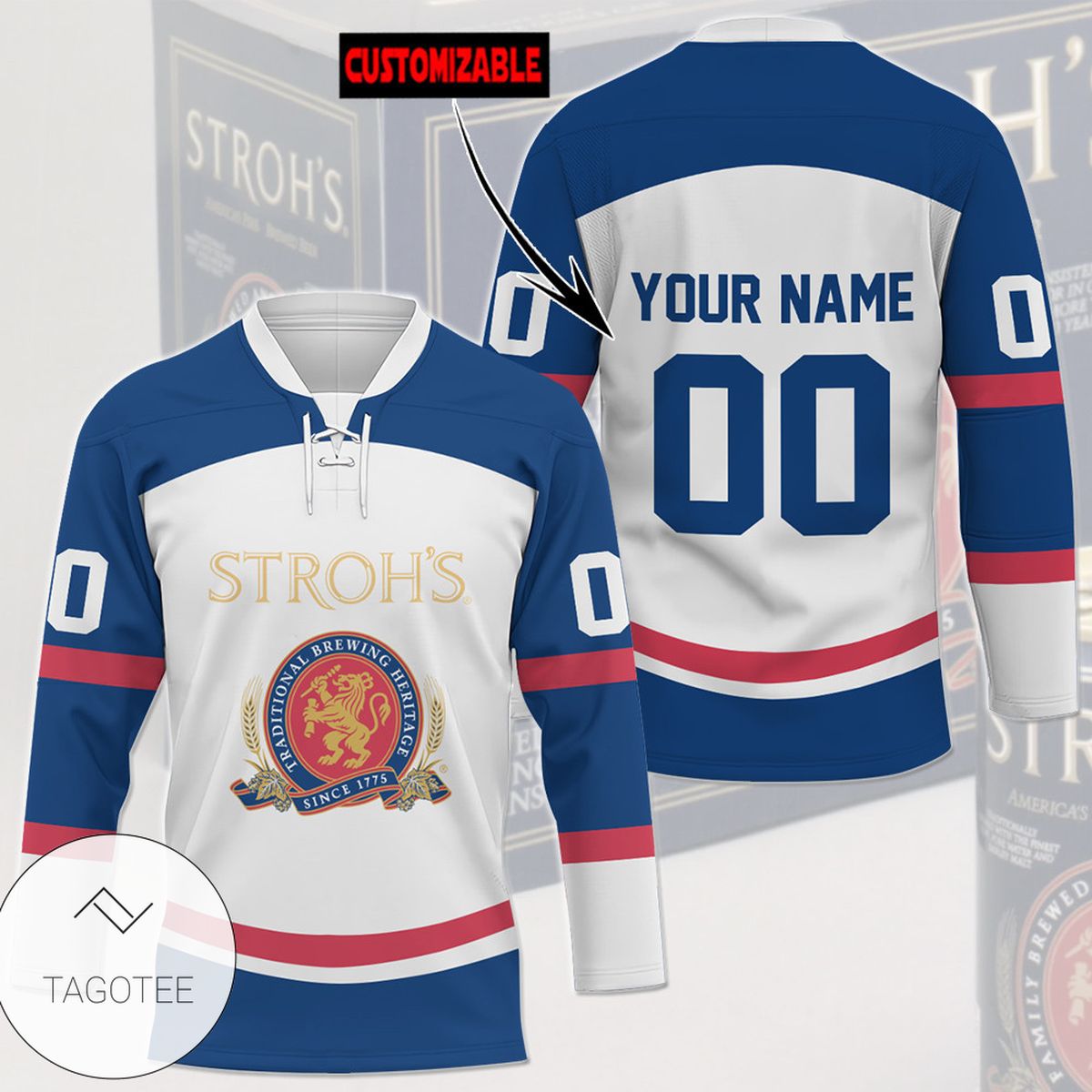 Personalized Stroh's Custom Hockey Jersey