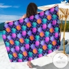 Pineapple Color Art Pattern Sarong Womens Swimsuit Hawaiian Pareo Beach Wrap
