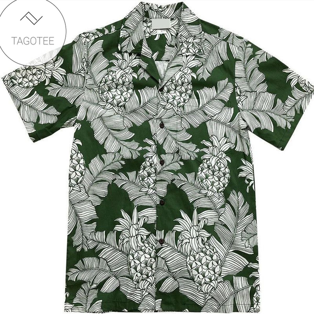 Pineapple Days Green Hawaiian Shirt