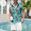 Pineapple Hawaiian Shirt Funny Pineapple Pattern Button Up Shirt & Beach Short