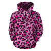 Pink Leopard Skin Texture Hoodie