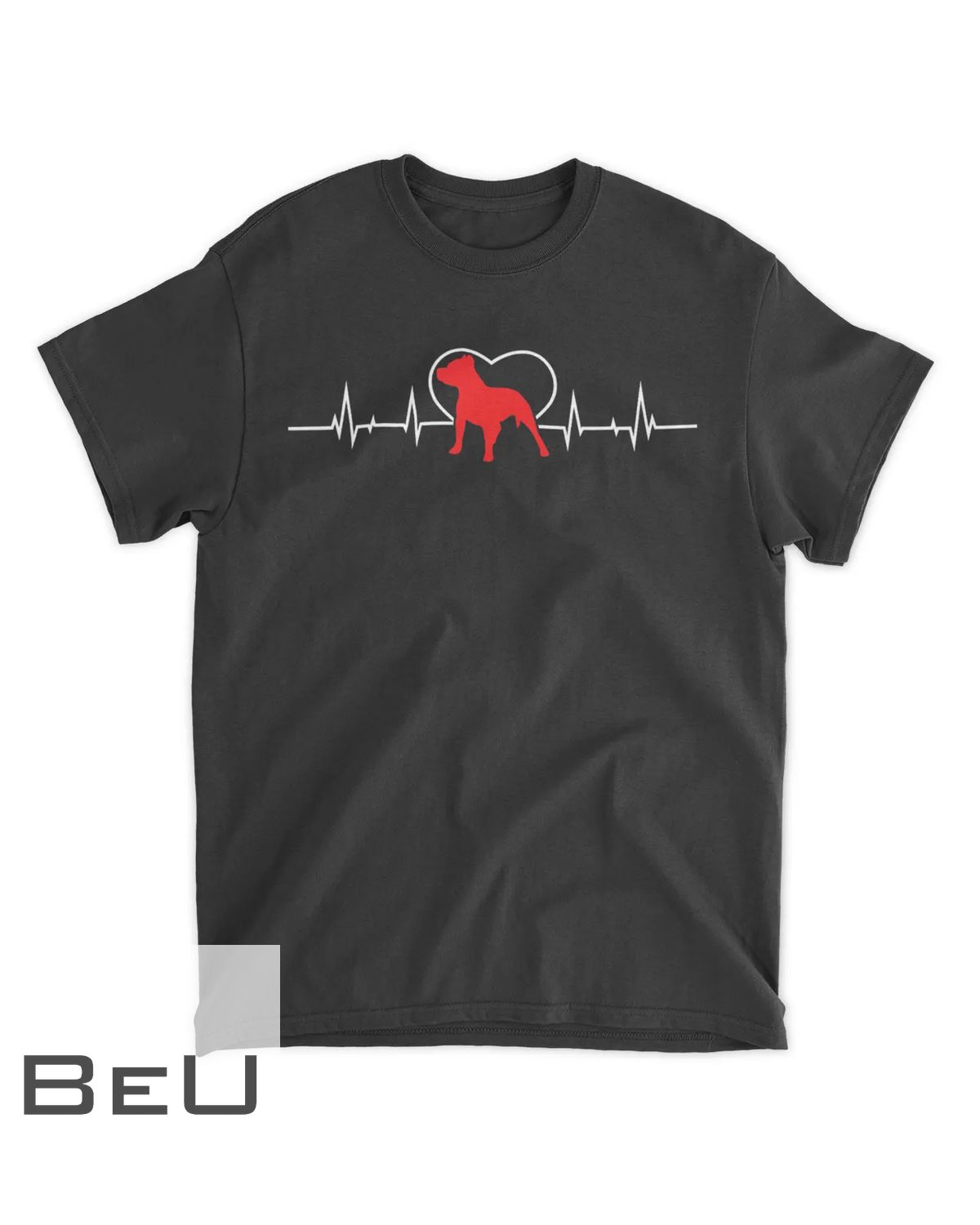 Pitbull Dad Dog Owner Pittie Puppy Lover Dog Mom Heartbeat T-shirt