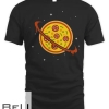 Pizza Space Funny Saturn Planet Food Lover Humor Foodie T-shirt
