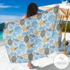 Polynesian Jellyfish Turtle Print Sarong Womens Swimsuit Hawaiian Pareo Beach Wrap