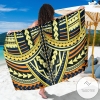 Polynesian Tattoo Print Sarong Womens Swimsuit Hawaiian Pareo Beach Wrap