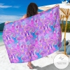 Psychedelic Trippy Mushroom Print Sarong Womens Swimsuit Hawaiian Pareo Beach Wrap