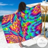 Psychedelic Trippy Pattern Sarong Womens Swimsuit Hawaiian Pareo Beach Wrap
