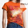 Red And Orange Digital Paint T-shirt