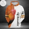 Rooster Orange And White Hoodie