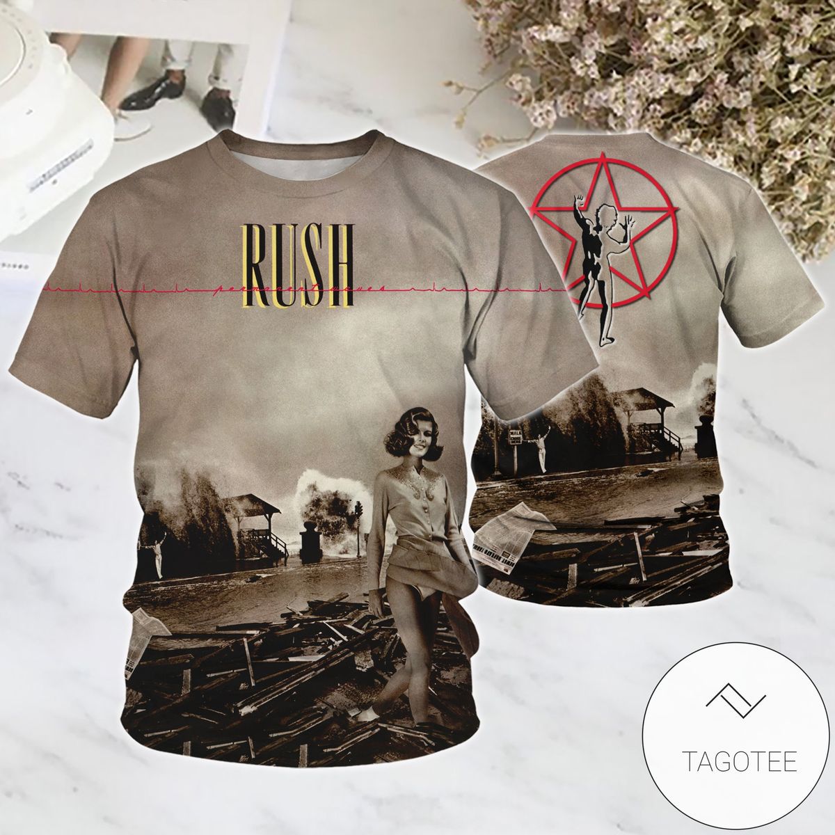 Rush Permanent Waves Album Cover Shirt